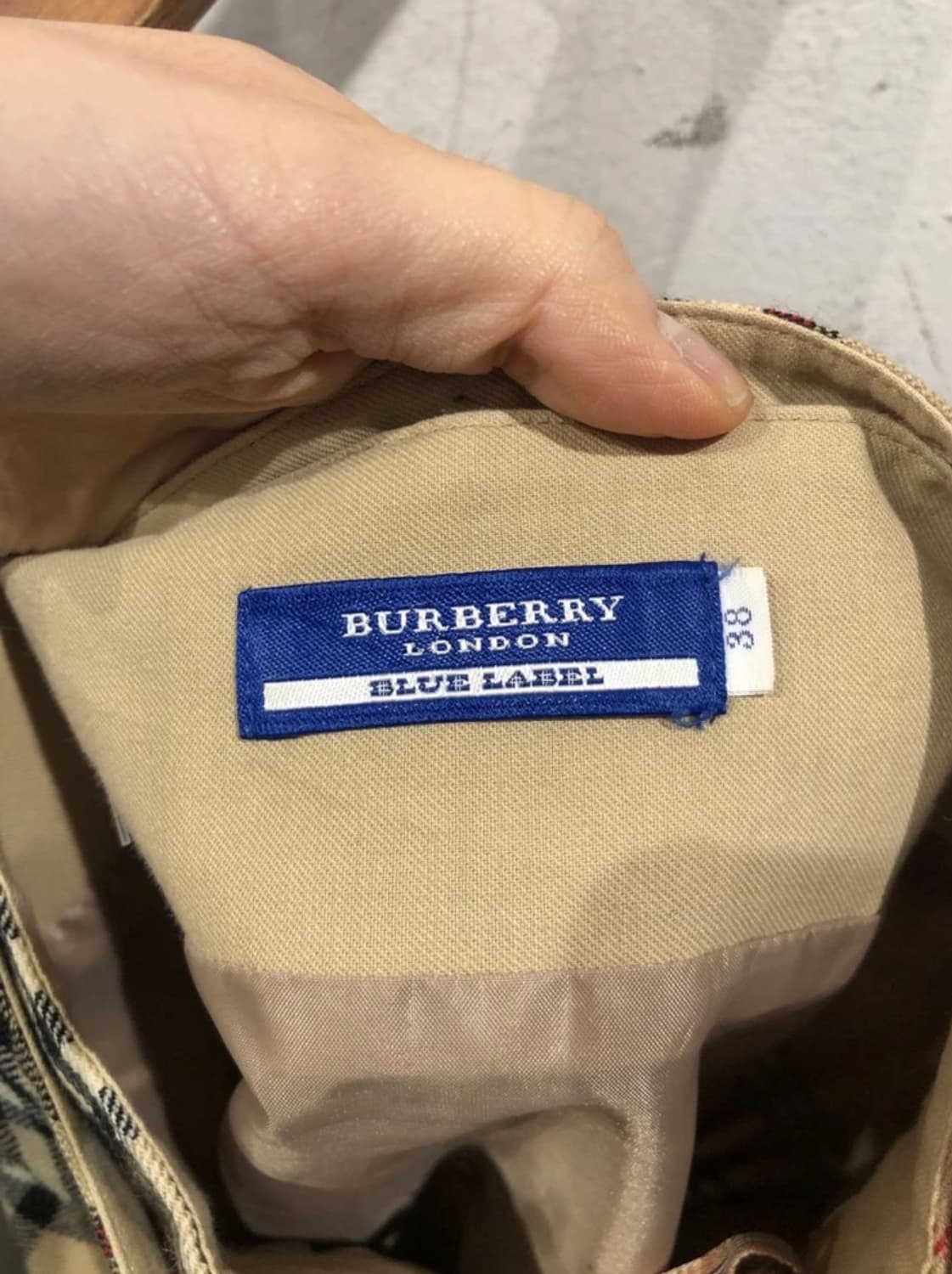 Burberry belt set beige check mini skirt 상품이미지5