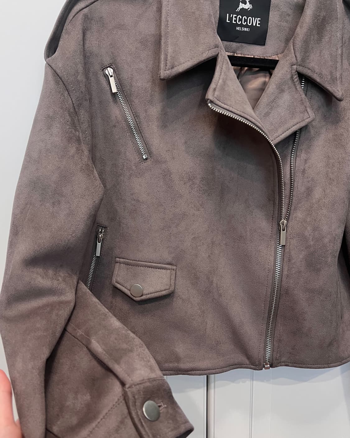 퍼플 스웨이드 무스탕 자켓 상품이미지4