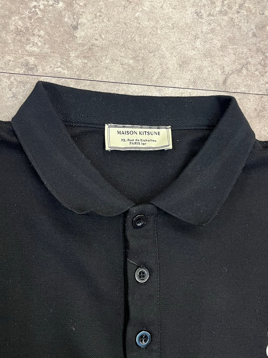 메종 키츠네 반팔 카라티 블랙 #csz3788 상품이미지3