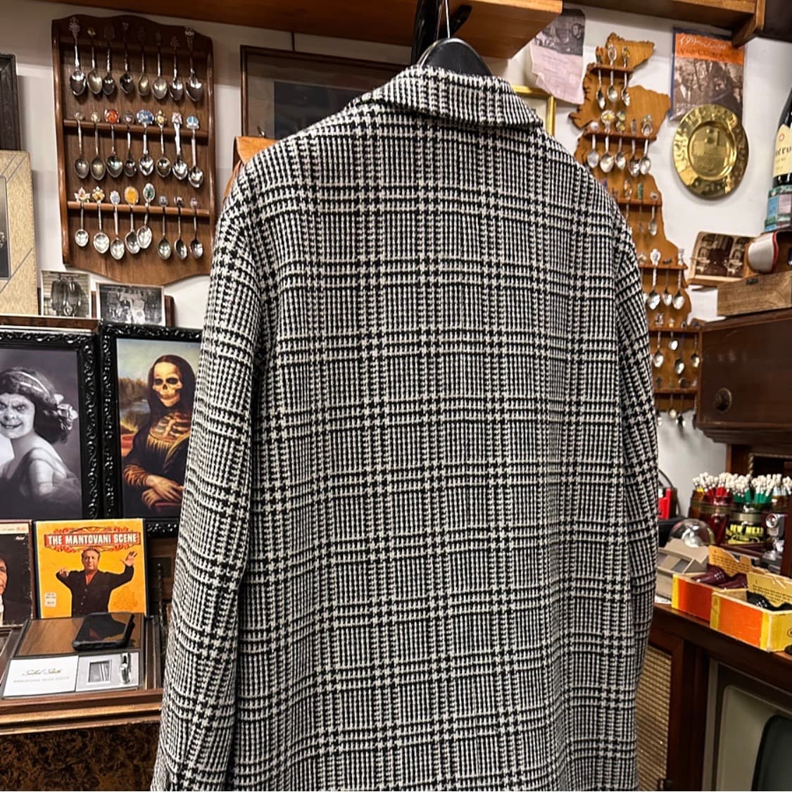 아미 하운드투스 체크 코트 상품이미지4