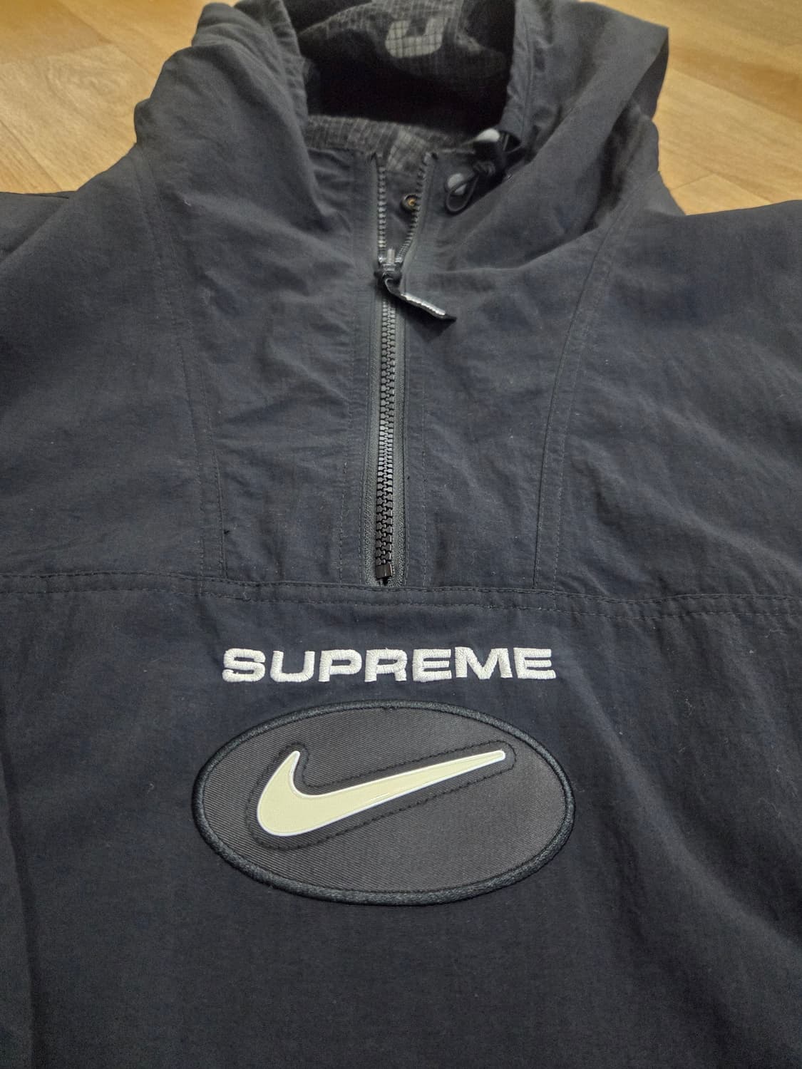 슈프림 x 나이키 쥬얼 리버시블 립스탑 아노락 블랙 - 20FW 상품이미지5