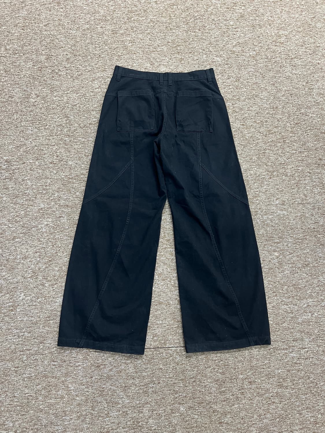 노매뉴얼 심볼 블랙 와이드 팬츠 L 상품이미지2