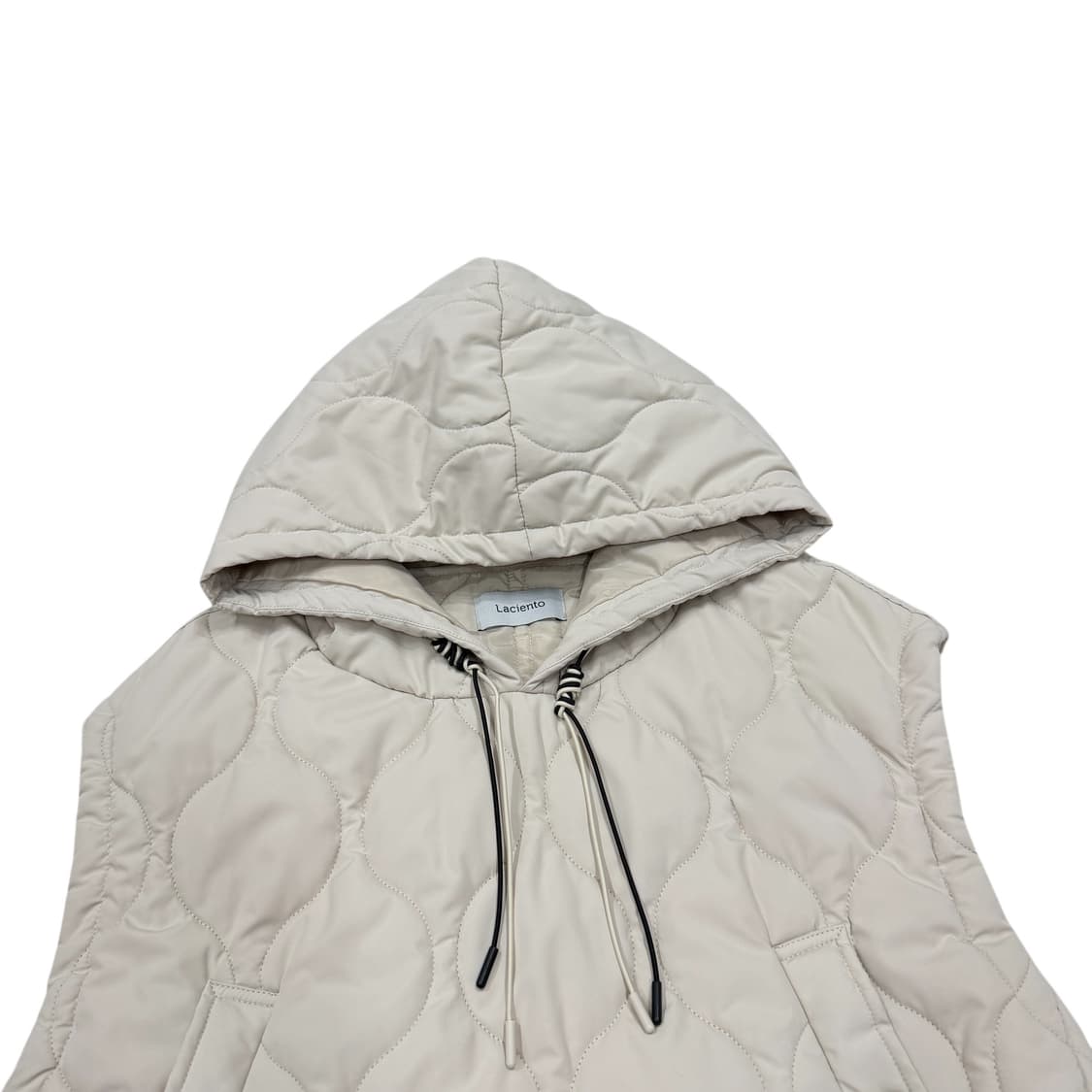 라시엔토 여성 퀄팅 스트링 베스트 조끼 아이보리 상품이미지2