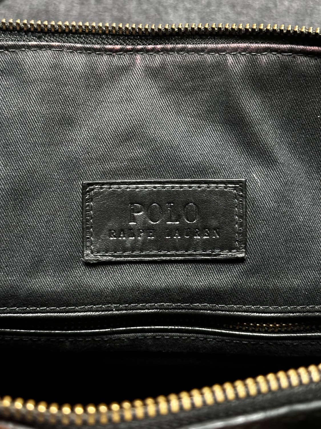 Polo by Ralph Lauren 블랙브라운 통가죽 레더 토트백 상품이미지7