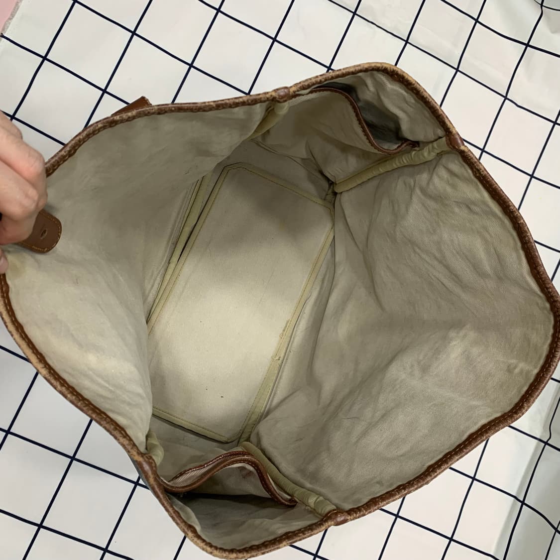 폴로 랄프로렌 타탄체크 토트백 상품이미지5