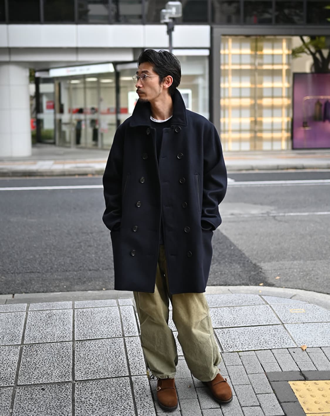 23aw MCLAGAN 13-BUTTON BLACK PEACOAT 상품이미지7