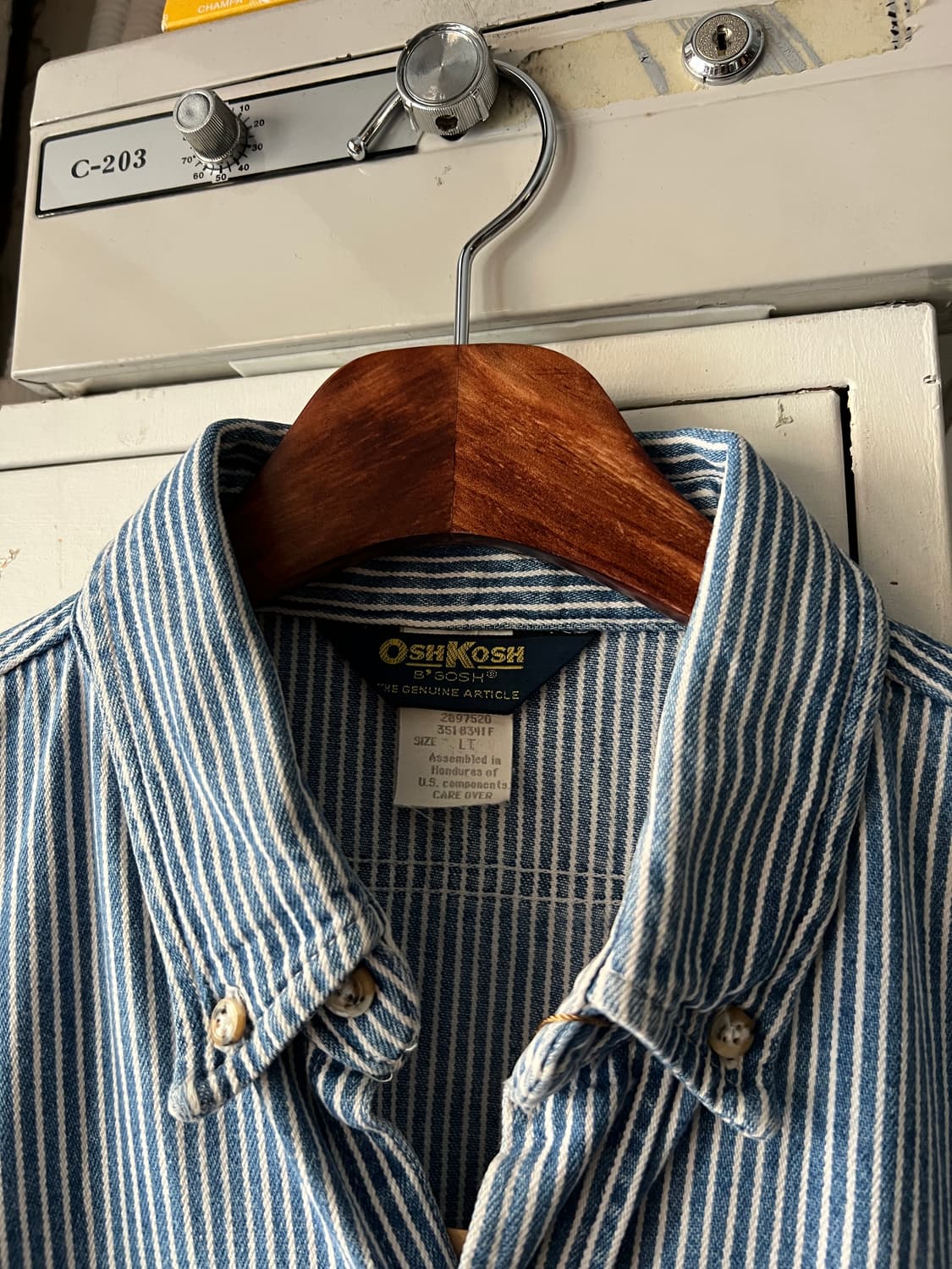 [L]90's OSH KOSH 오시코시 USA 히코리 워크 데님 셔츠 상품이미지2