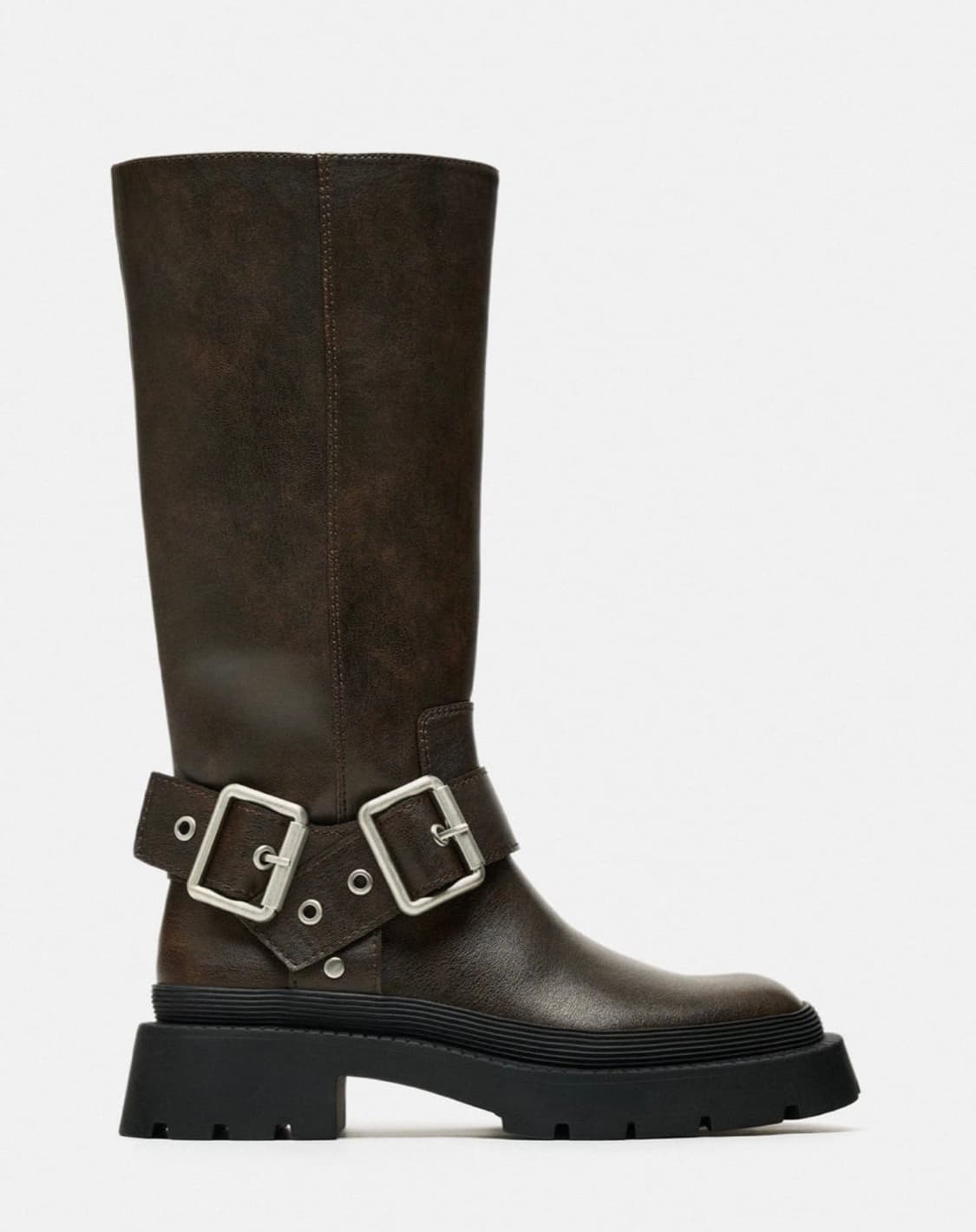 Zara 자라 버클 부츠 (다크브라운/240) 상품이미지4