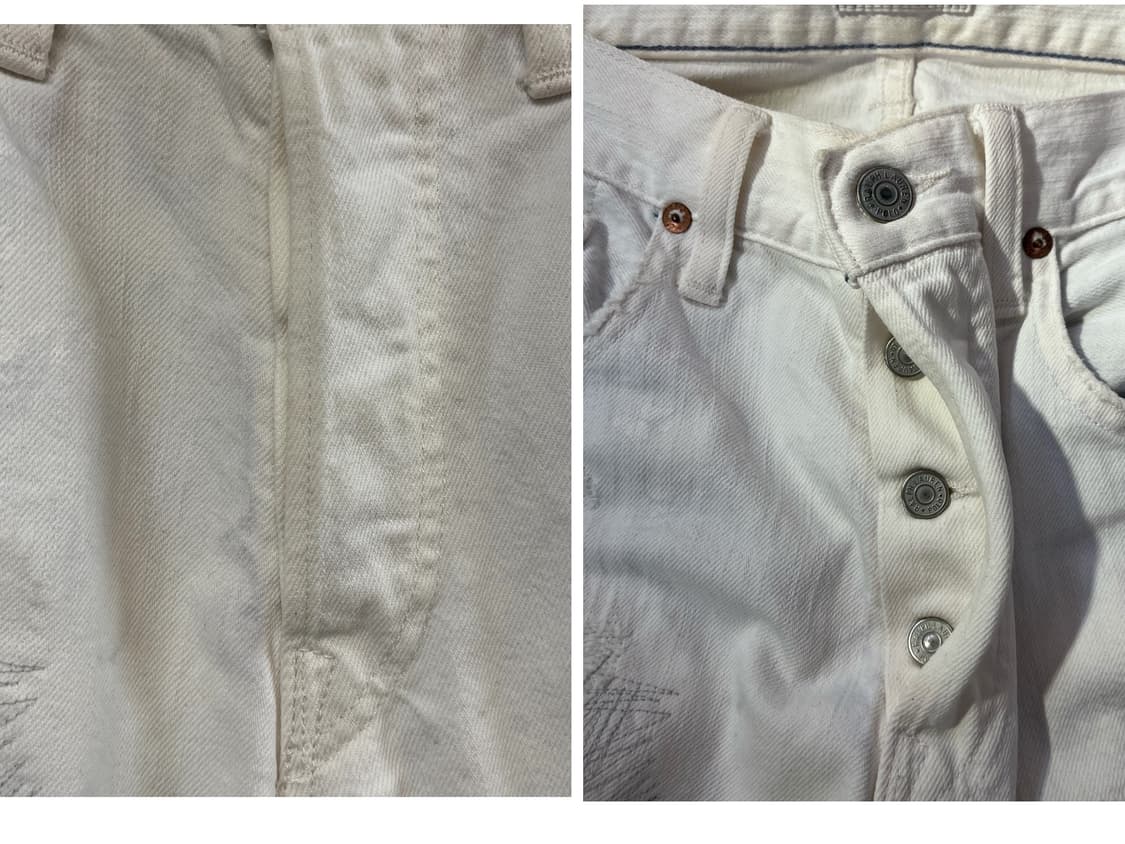 폴로 패치 워크 데님 팬츠 화이트 30X32 #csz2216 상품이미지6