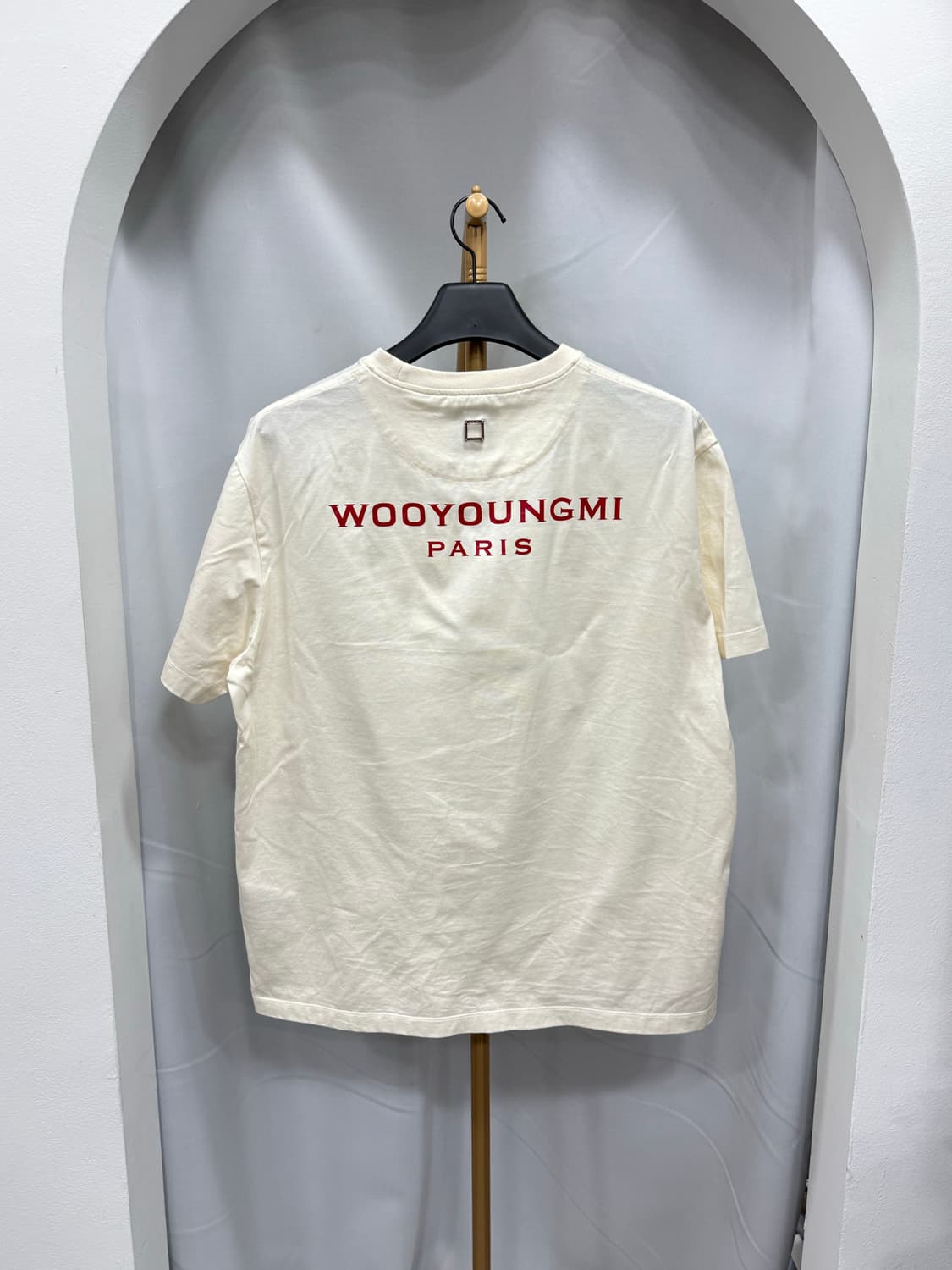 우영미 백로고 반팔 아이보리 48 상품이미지1