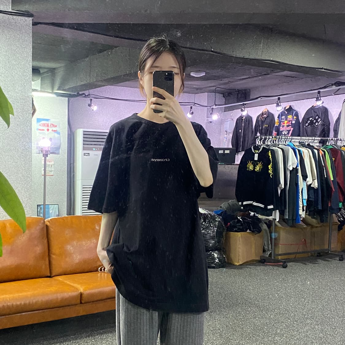 cp 컴퍼니 센터로고 블랙 반팔티 B2210 상품이미지1