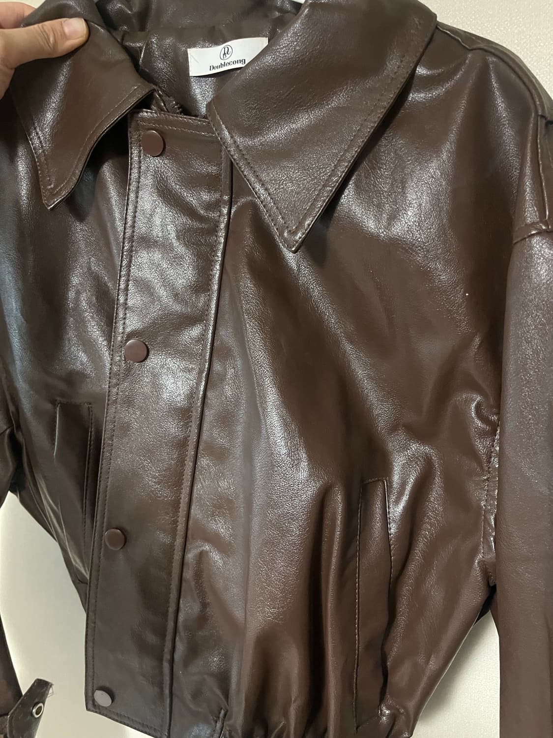 브라운 레더 라이더 자켓 상품이미지1