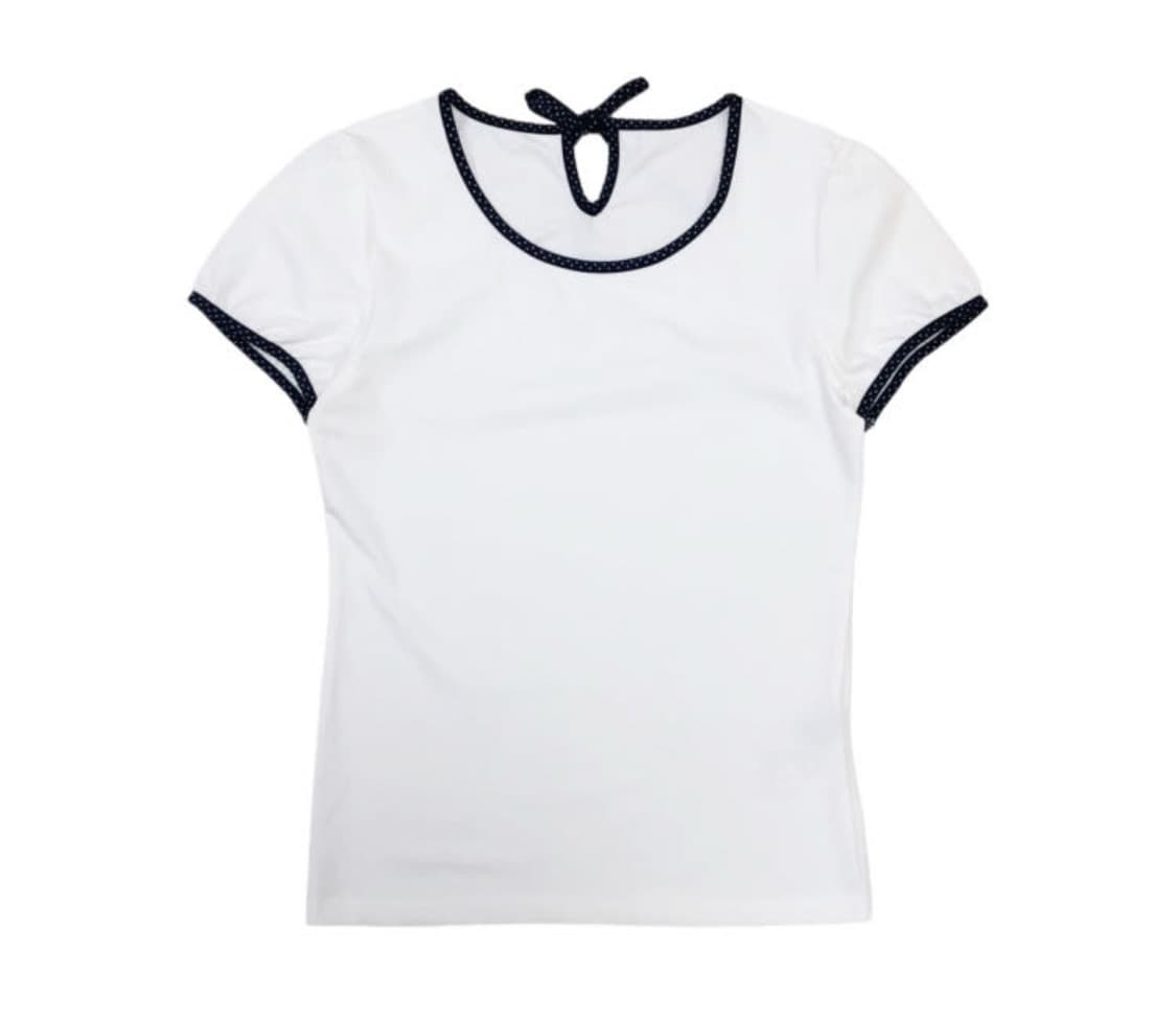 도트 리본 퍼프 반팔티 상품이미지1