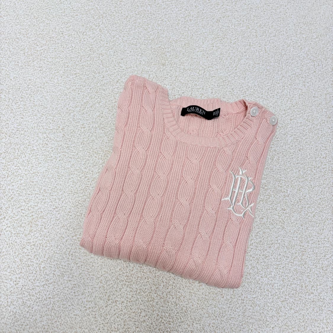 로렌 랄프로렌 핑크 케이블 니트 상품이미지4