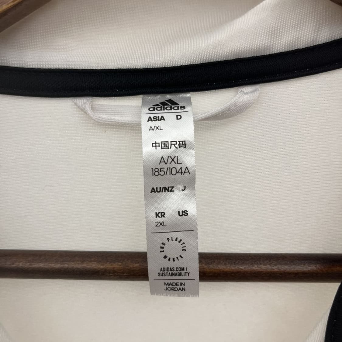 아디다스 빈티지 여리핏 검흰 오레오 져지 집업 2XL C11099 상품이미지5