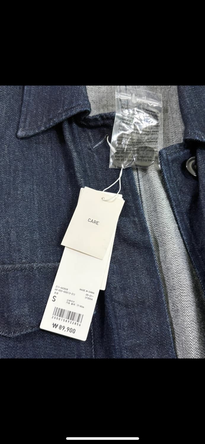 유니클로 데님 셔츠형 자켓 S 새상품 미착용 상품이미지3