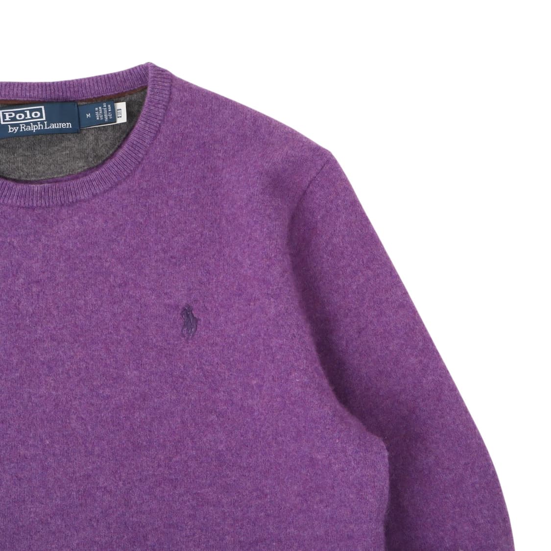 폴로 랄프로렌 신형 QR 퍼플 울 라운드 니트 상품이미지3