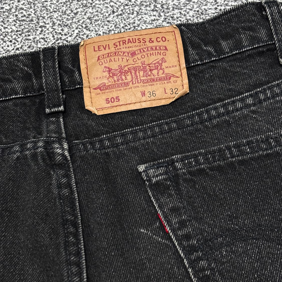 90s 빈티지 리바이스 505 블랙 허리45cm 상품이미지5