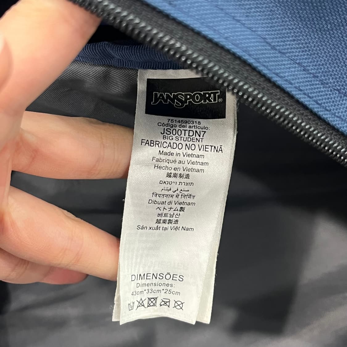 잔스포츠 네이비 백팩 가방 상품이미지5