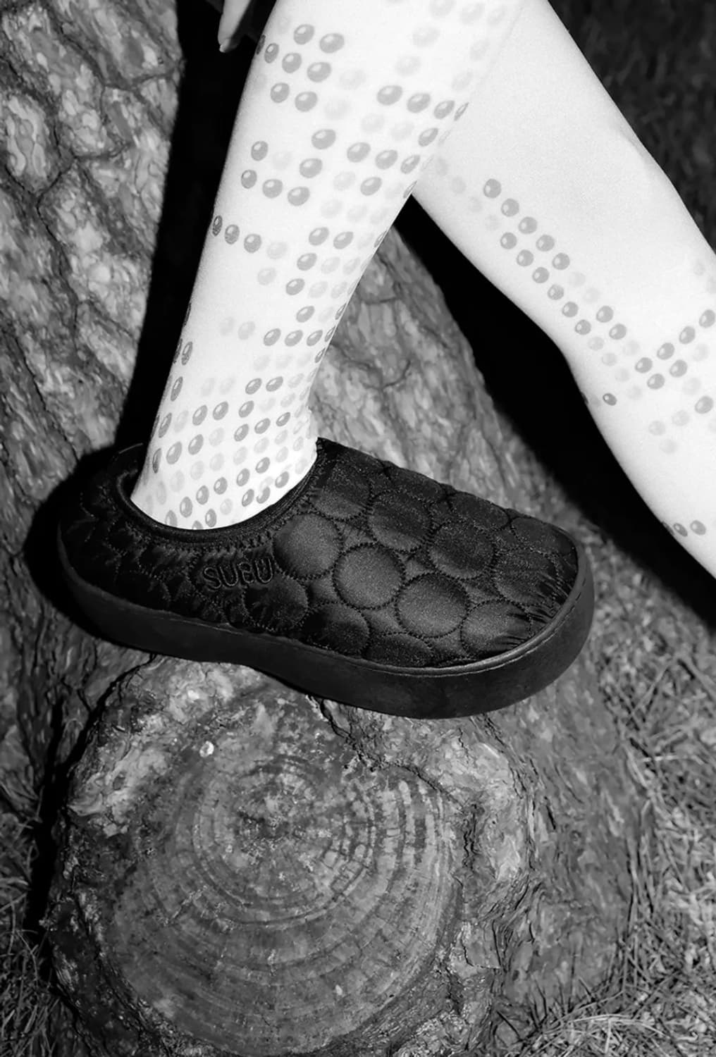 Subu 스부 뱀프 플랫폼 서클 블랙 파우치포함 풀구성 상품이미지1