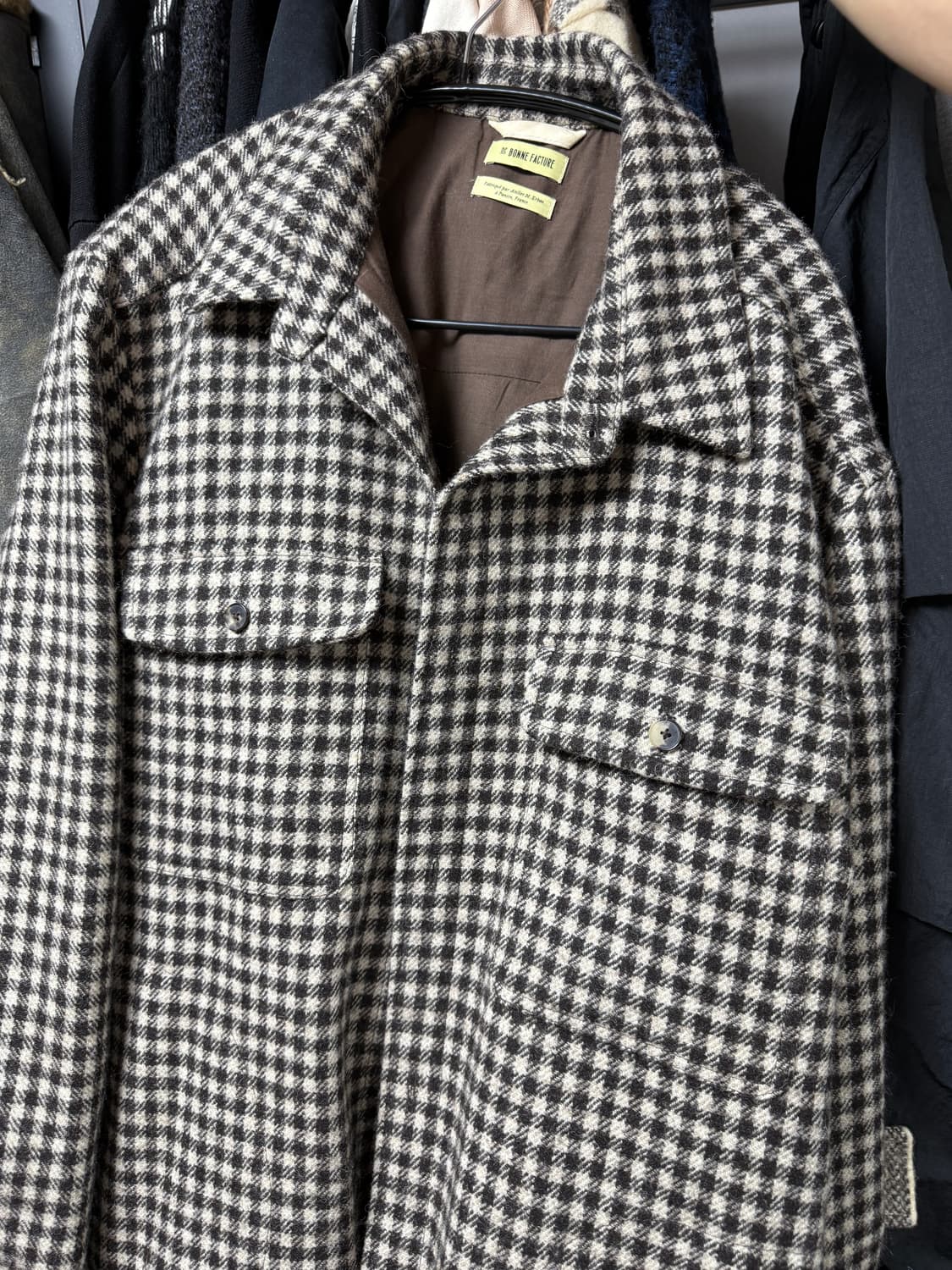 DE BONNE FACTURE 드본팩쳐 울 100% 체크 자켓 상품이미지1