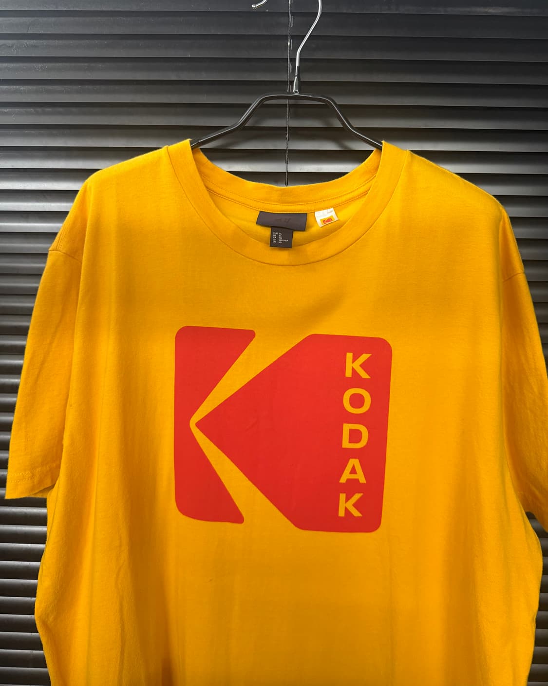 H&M KODAK 코닥 콜라보 옐로우 노랑색 반팔티 배색 XL 105 상품이미지2