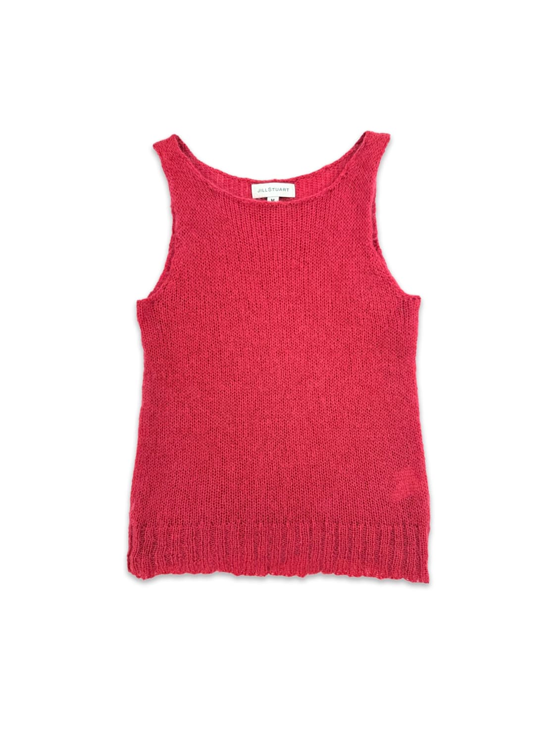 빈티지 Jill Stuart 레드 레이어드 모헤어 니트 슬리브리스 상품이미지1