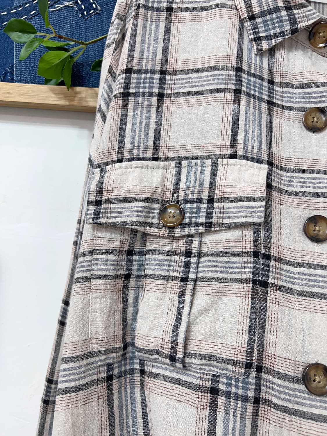 👧🏻WEGO     Oversized Checkered Shirt  상품이미지8