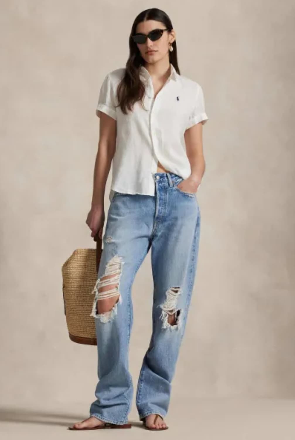 폴로 by 랄프 로렌 숏 슬리브 셔츠(리넨)XS 사이즈 상품이미지1