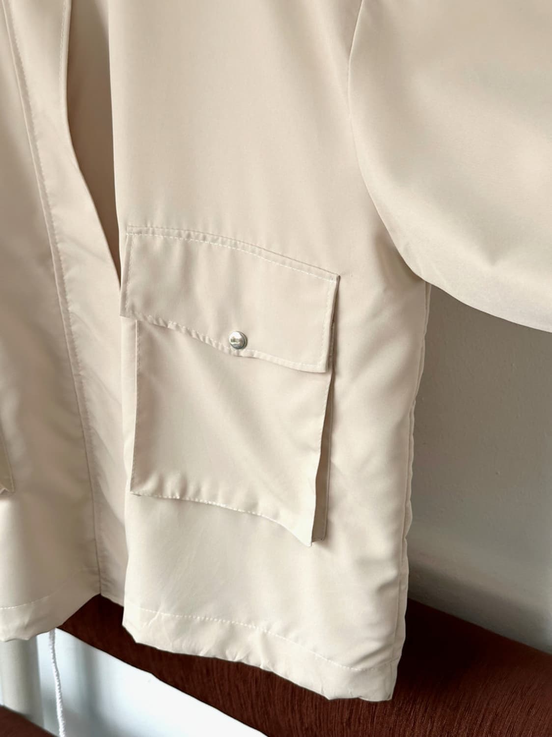 Light poly wide design mid parka 상품이미지3