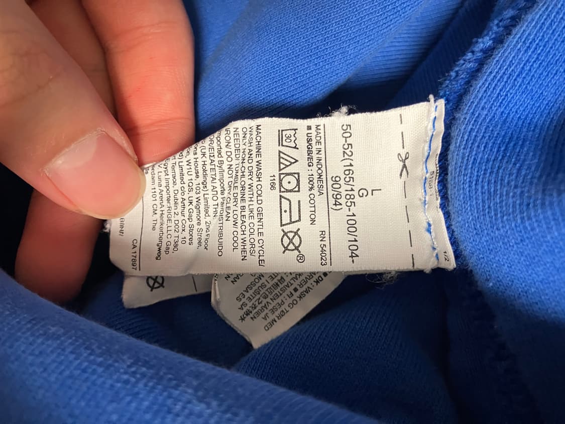 이지갭 퍼팩트 후드 블루 L 상품이미지2