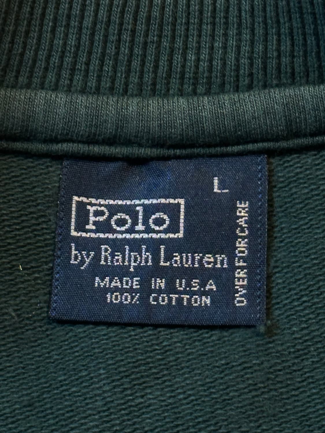 희귀) 90's 폴로 진스 성조기 로고 맨투맨 그린 상품이미지5