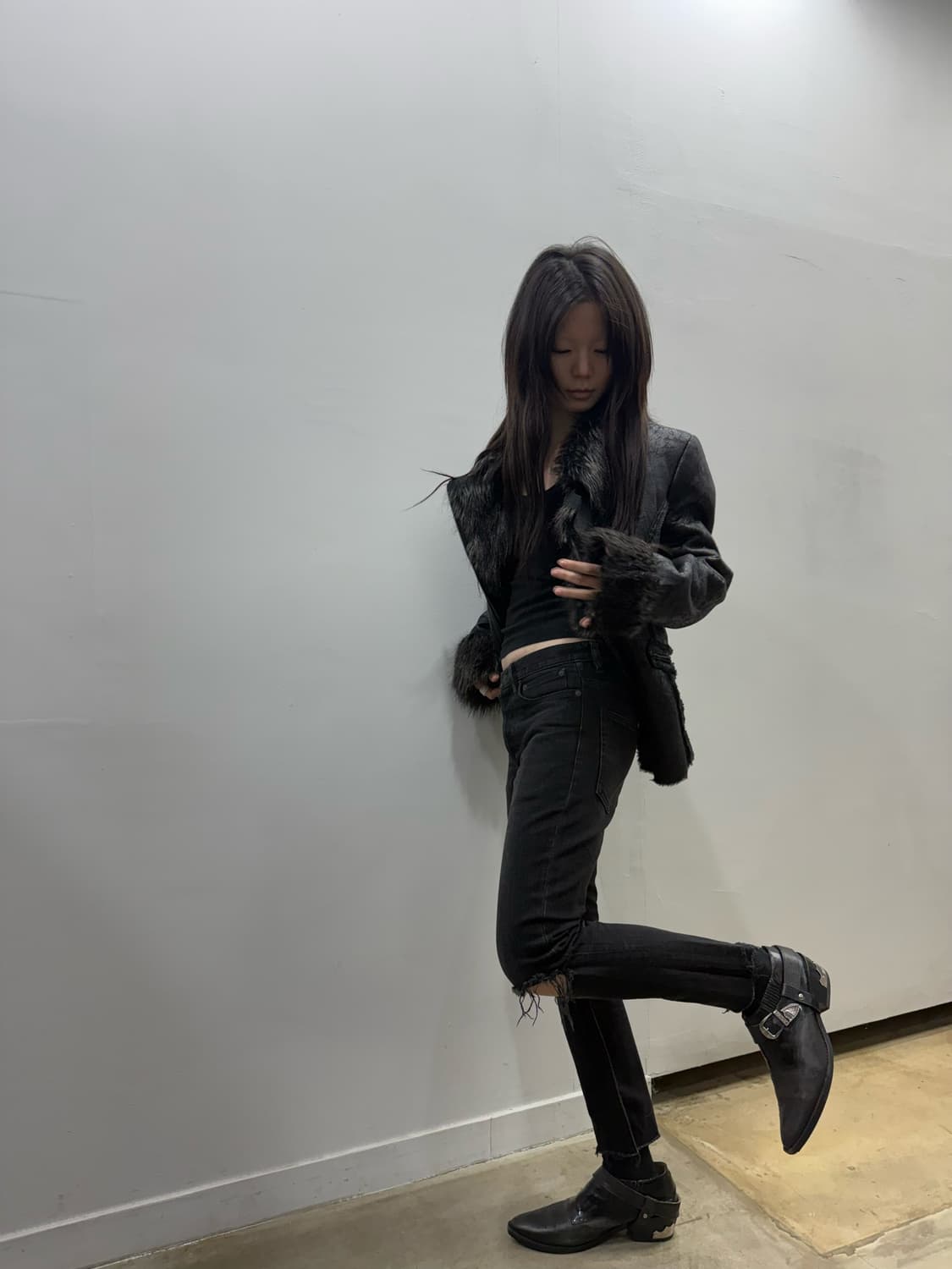 미야시타 타카히로 더 솔로이스트 데미지 슬림 데님 진 상품이미지10