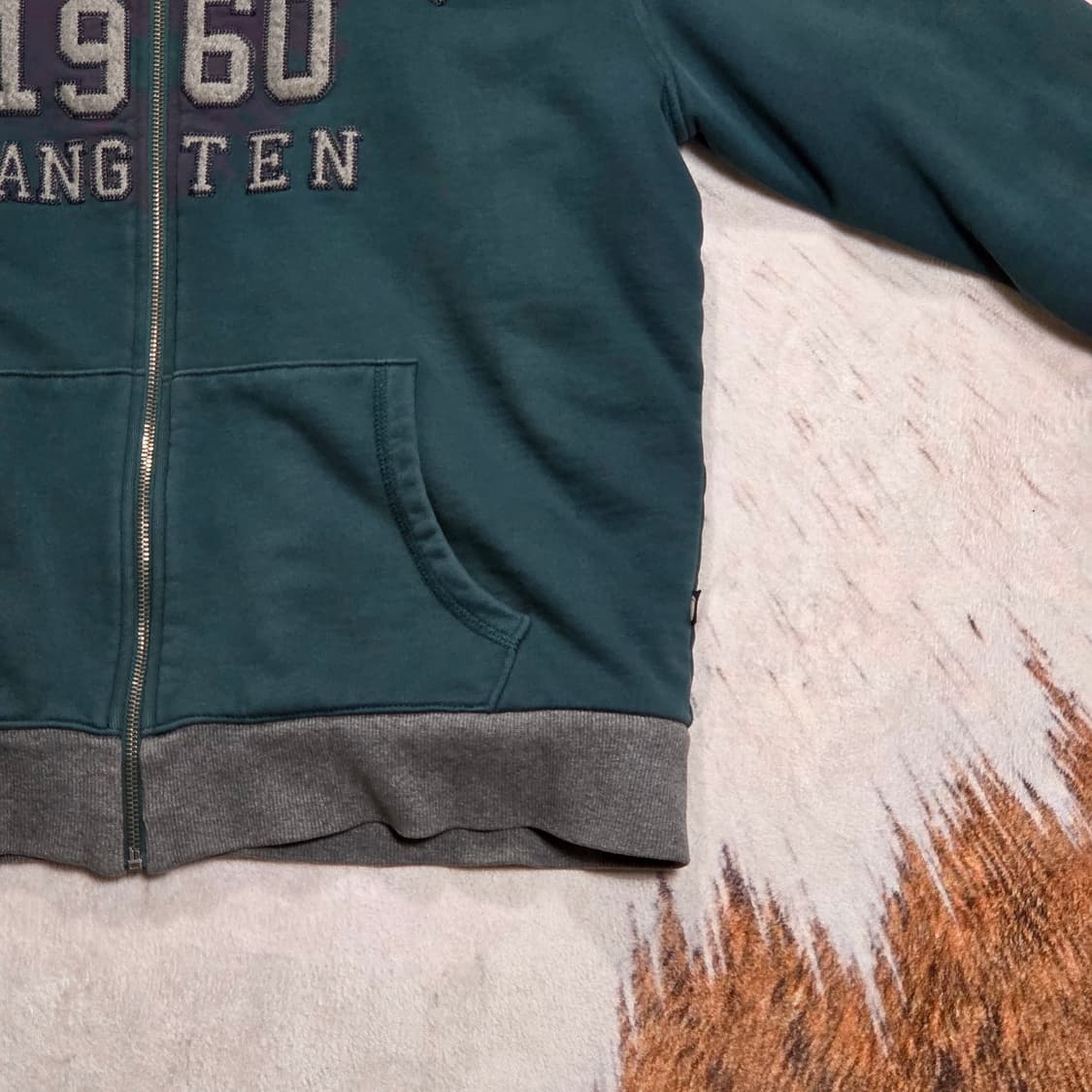 행텐 다크 그린 쉐르파 후드집업 상품이미지3