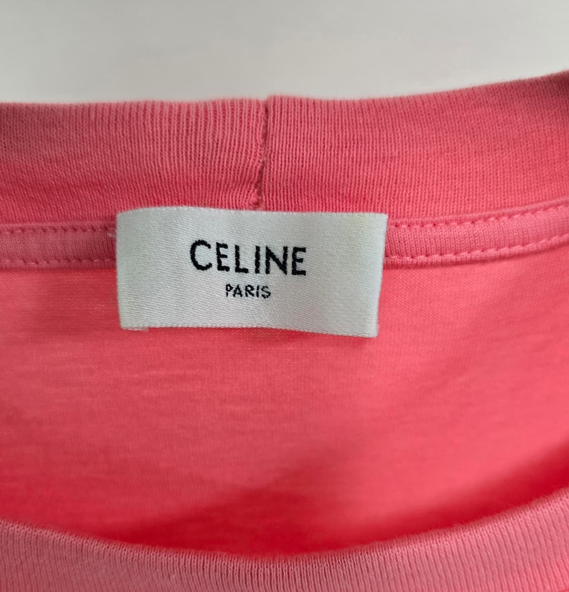 셀린느 로고 반팔 티셔츠 핑크 xl사이즈 105 판매 상품이미지2