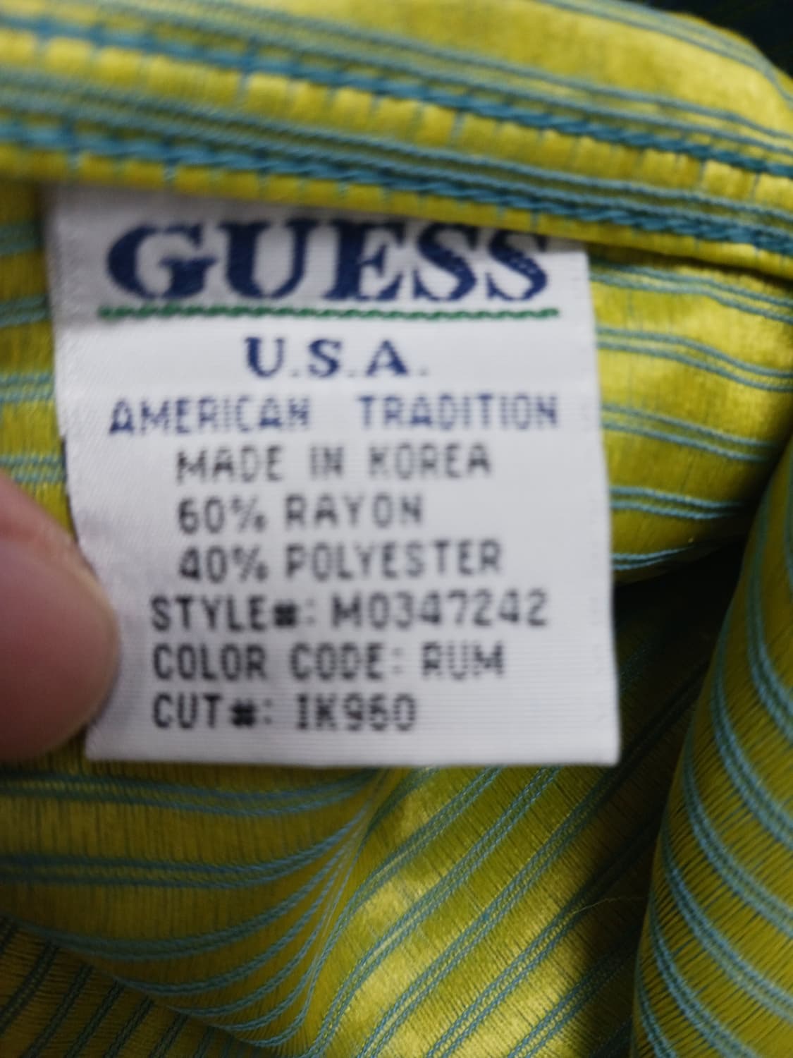 [XL] 게스 진스 형광 스프라이트 셔츠형 자켓 오버핏 상품이미지10