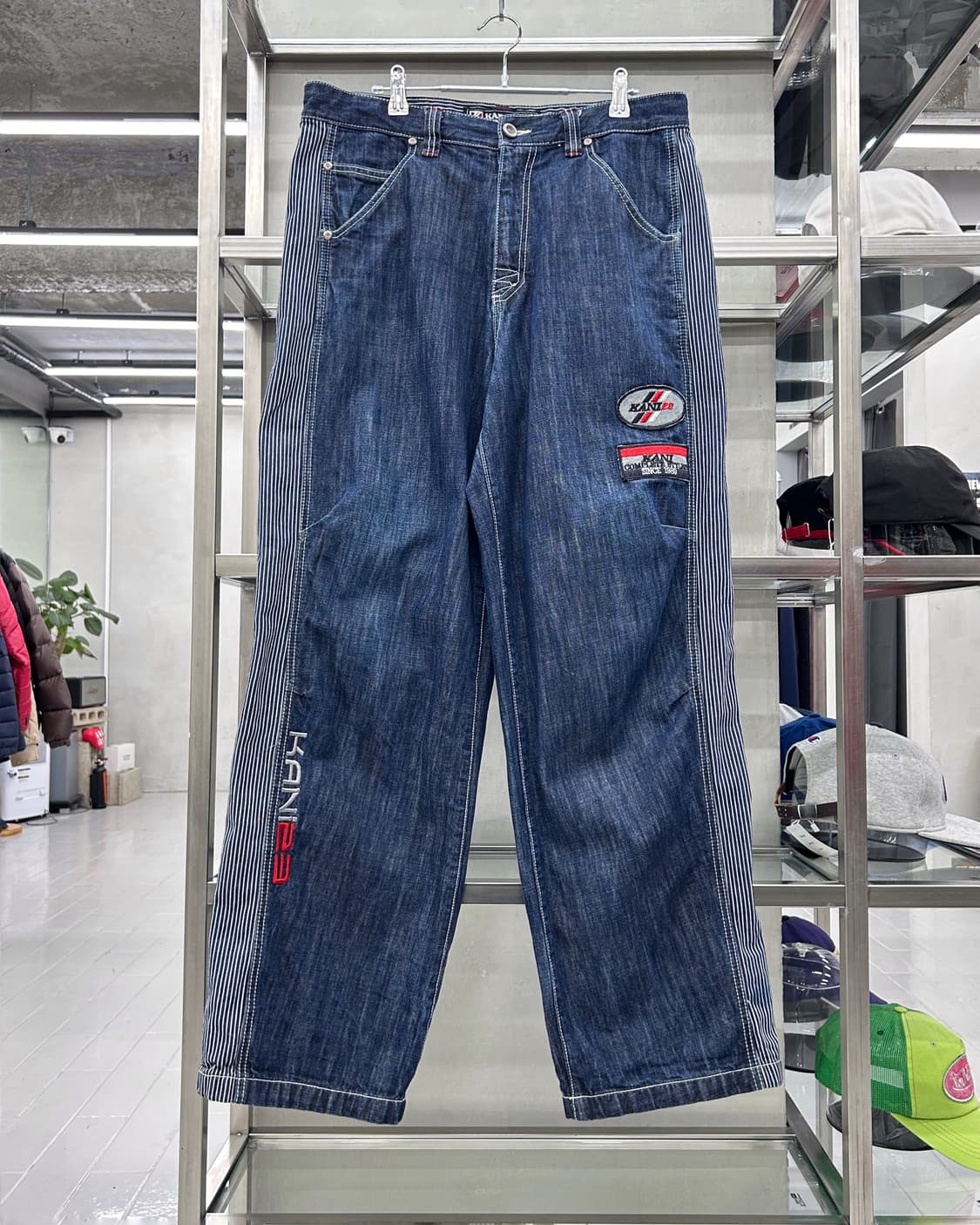 칼 카니 00s 멀티 패치 인디고 데님 팬츠 상품이미지2