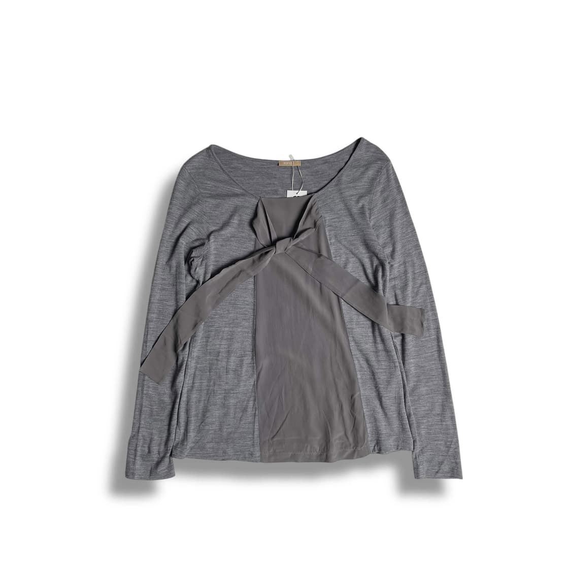 Rosso 35 리본 스트랩 울 블렌드 롱 슬리브 (italy)   상품이미지1