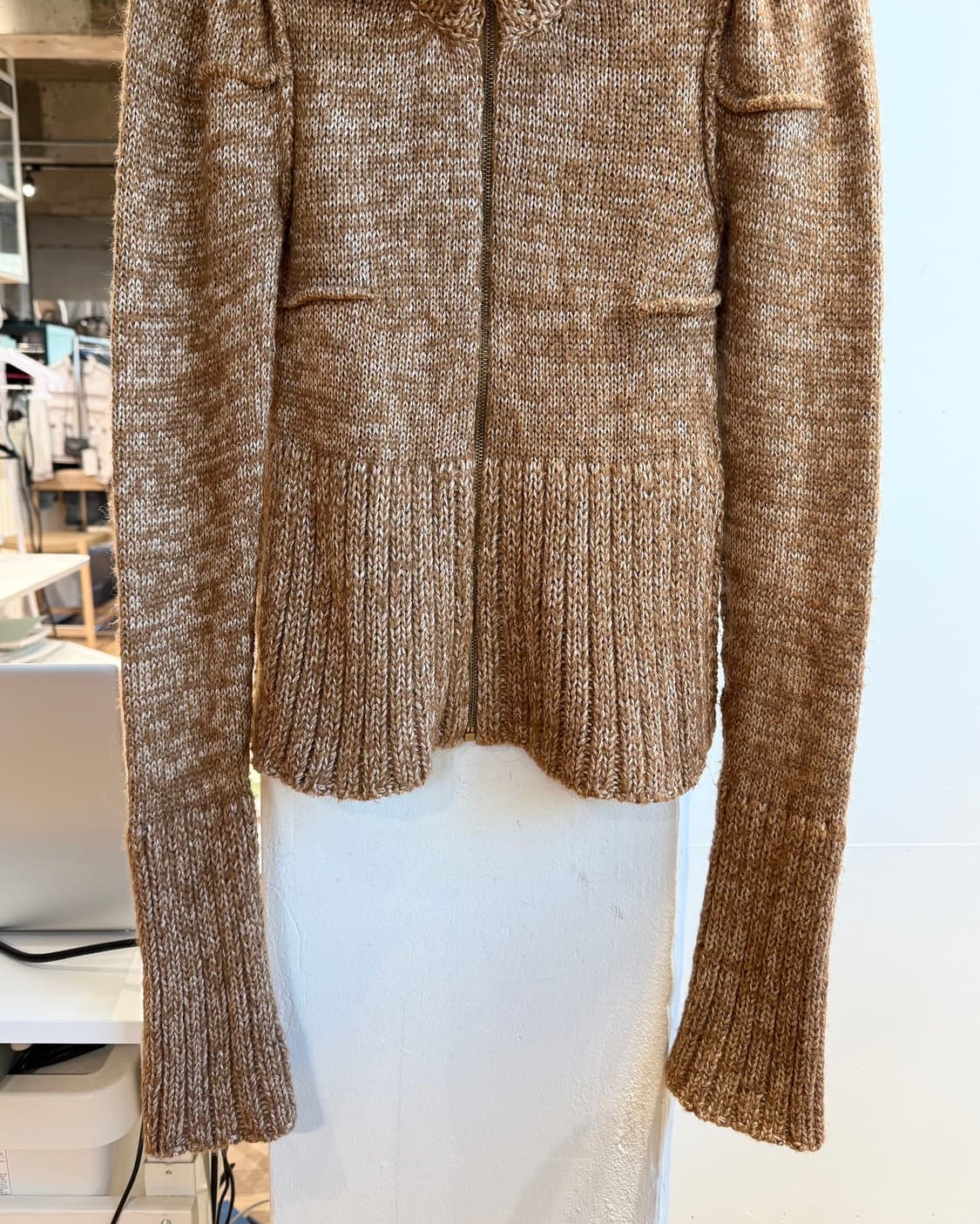 돌체앤가바나 브라운 아세테이트 모헤어 니트 집업  상품이미지6