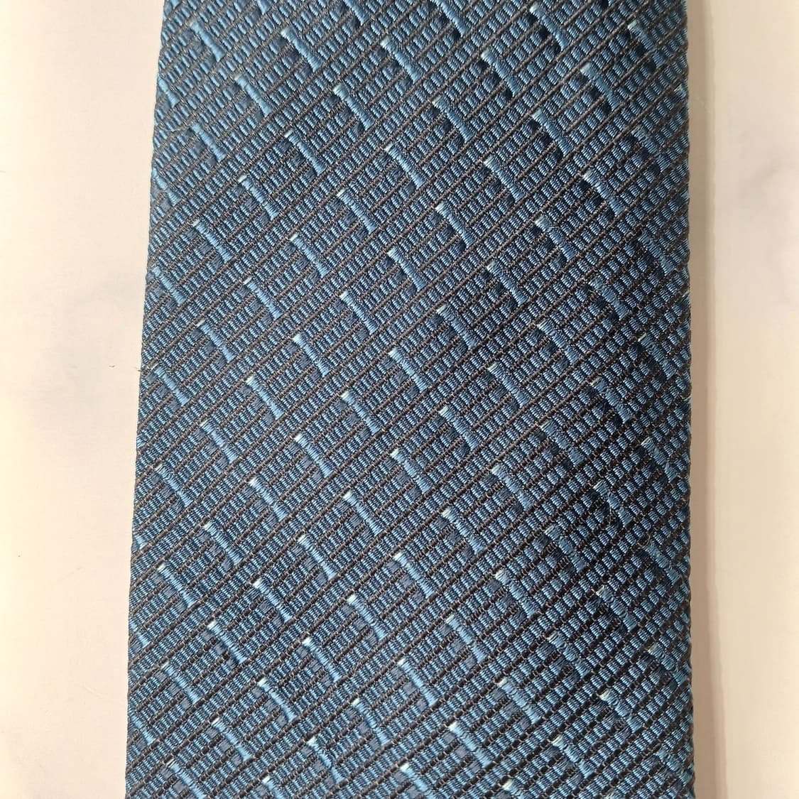 트루사르디 네이비 자카드 패턴 넥타이 9.2cm S~A+등급 E786 상품이미지5