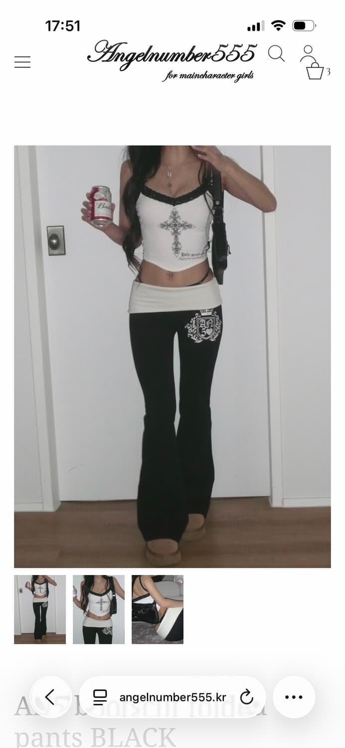 새상품) 엔젤넘버555 부츠컷 레깅스 상품이미지1