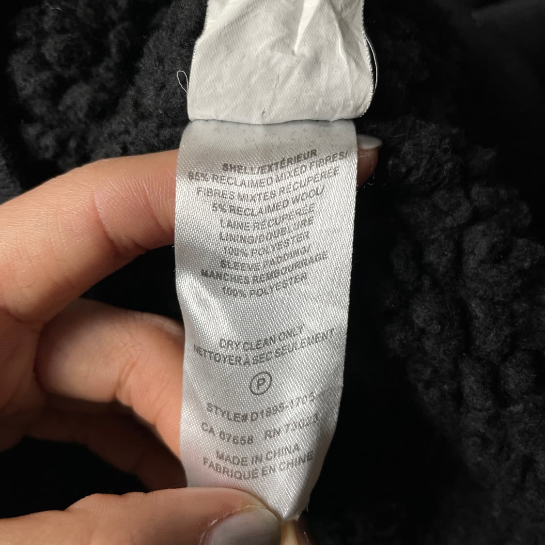 DICKIES 디키즈 빈티지 블랙 울 셰르파 후드 집업 A00805 상품이미지10