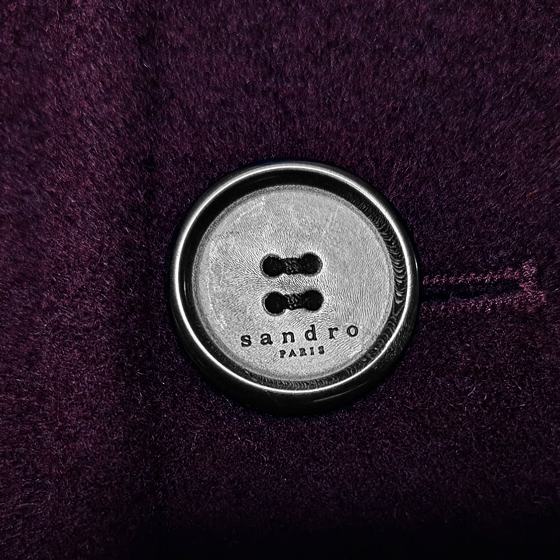 [M] 산드로 베이직 피코트 와인 버건디 새제품 상품이미지6