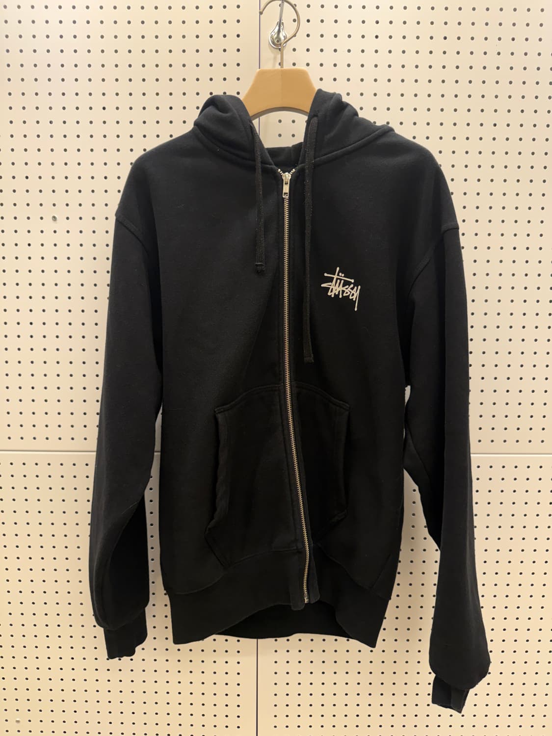 스투시 베이직 빅로고 블랙 후드 집업  U7 상품이미지3