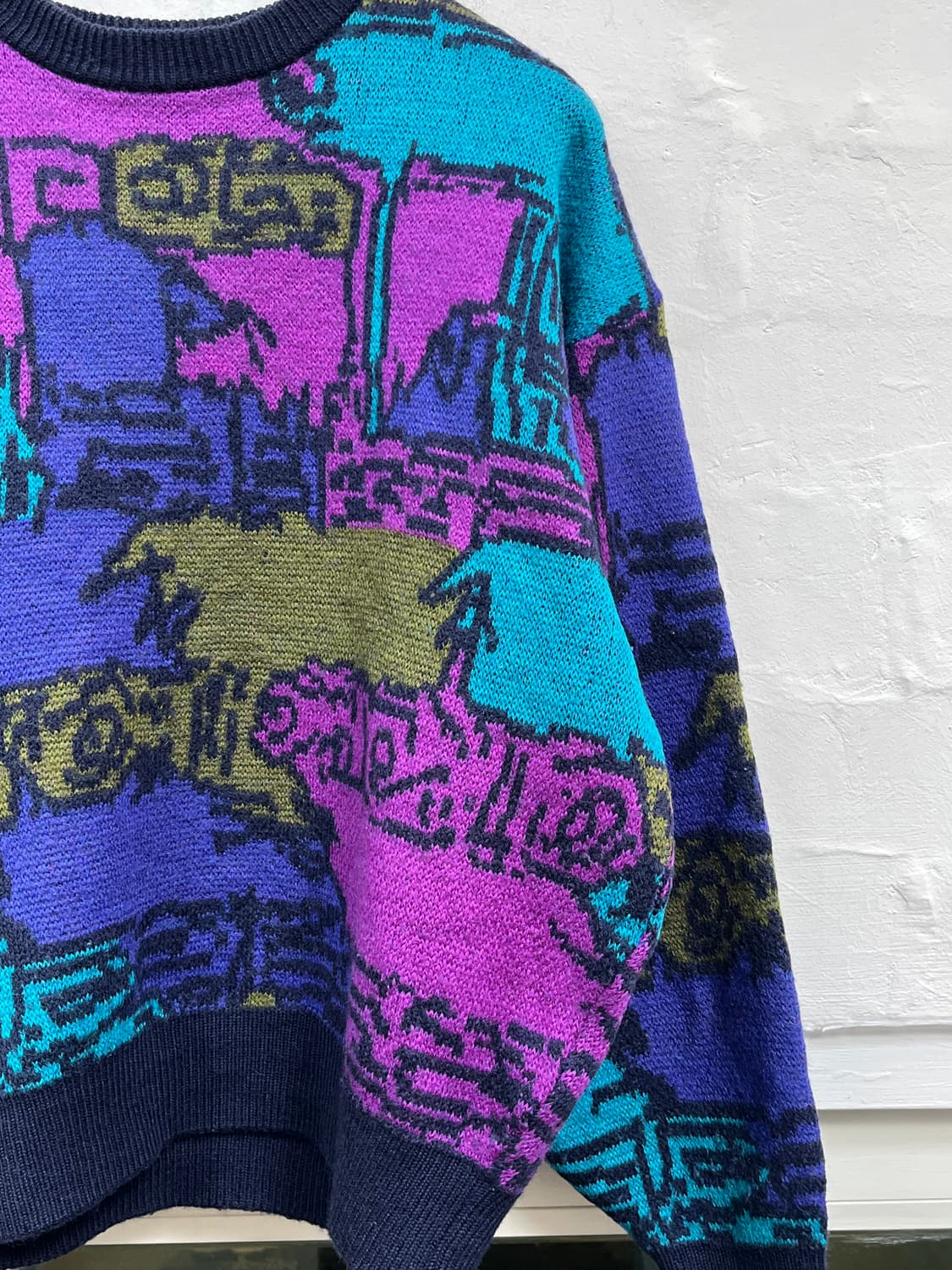 Modighani Italy 90s 빈티지 울 니트 스웨터 L 상품이미지3