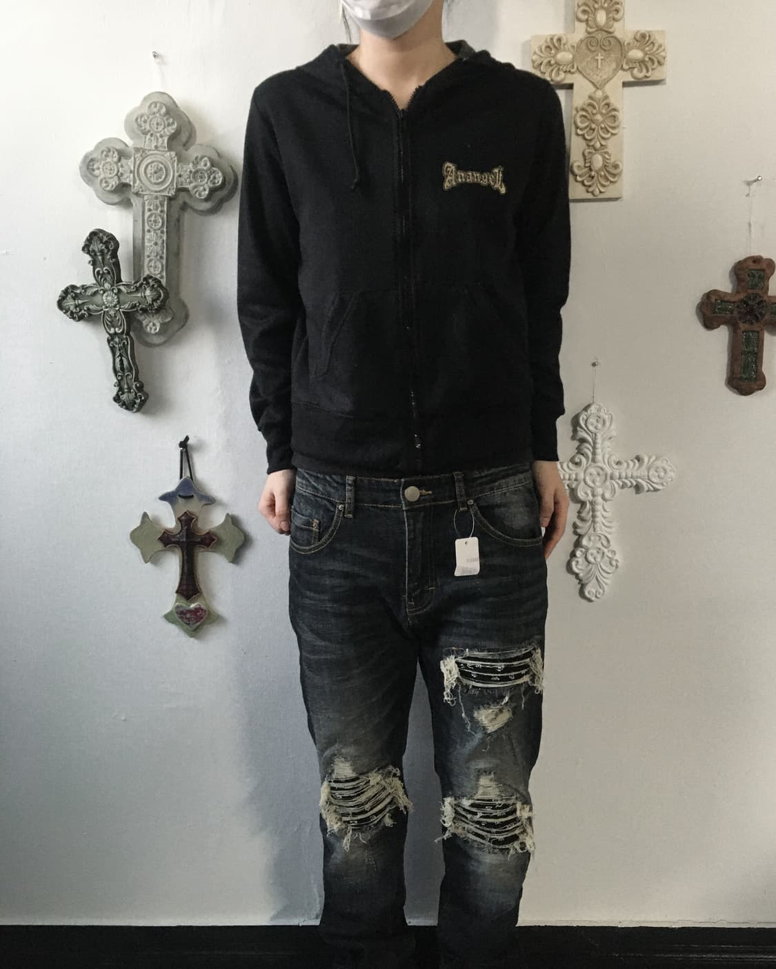 Back patch point hood zip up 상품이미지7