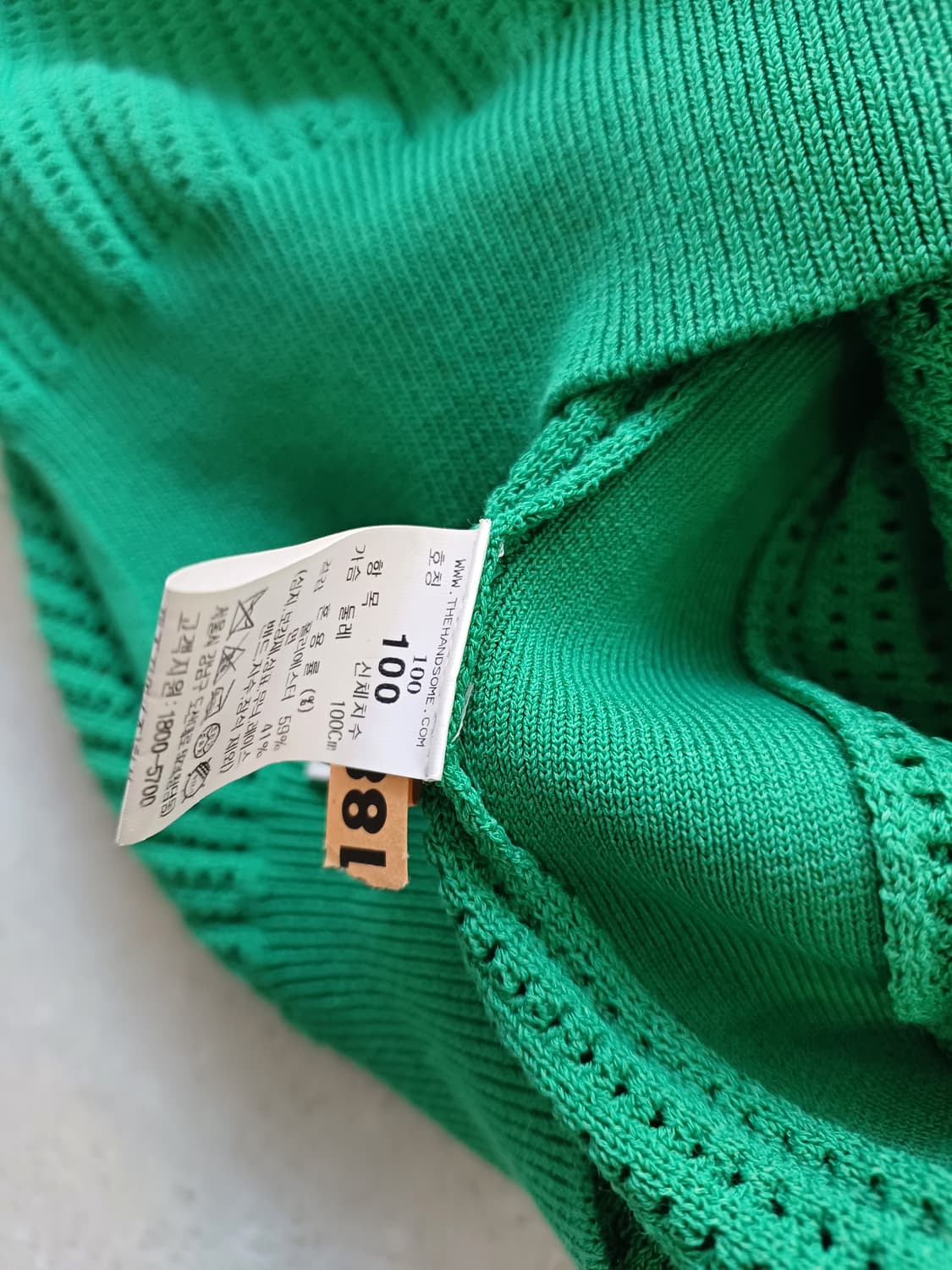 시스템옴므 아일렛 오픈칼라 니트 탑 상품이미지5