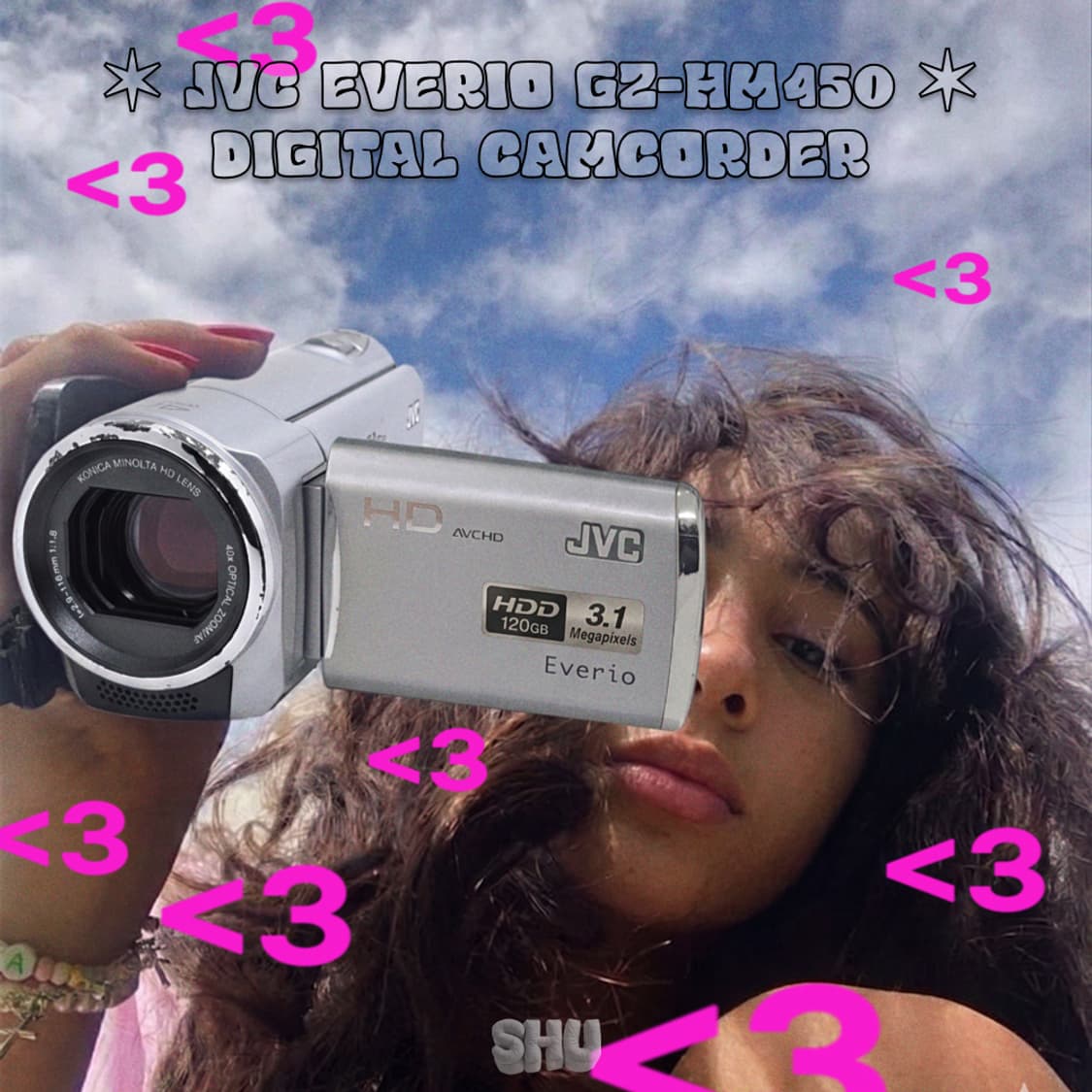 JVC 에브리오 GZ-HM450 빈티지 디지턽 캠코더 실버 상품이미지1