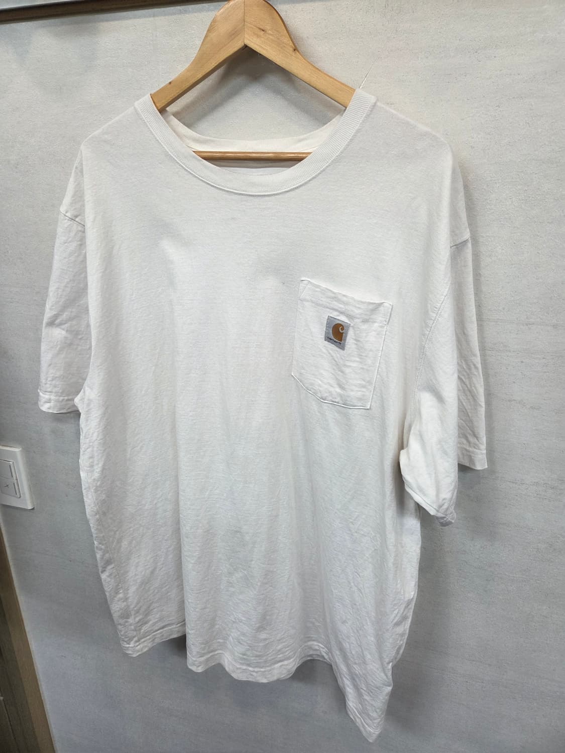 칼하트 포켓 반팔 화이트 xl 루즈핏  상품이미지5