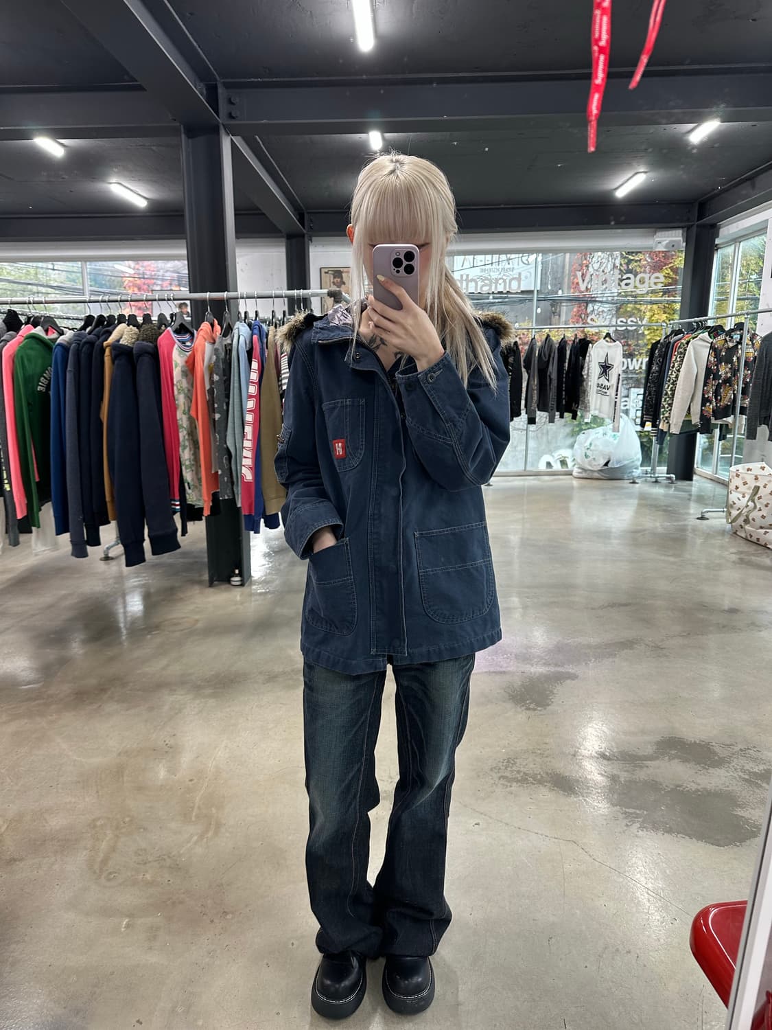 히스테릭글래머 90s 래빗퍼 후디드 자켓 상품이미지2